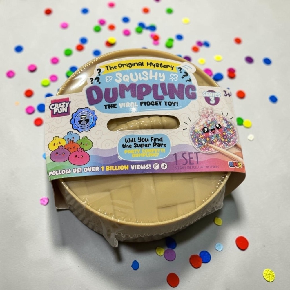 1 SEALED Crazy Fun RMS Party Confetti Squishy Bun Set